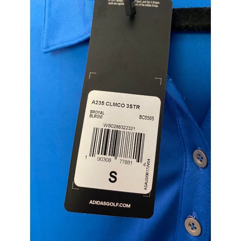NWT Adidas Golf Women's 3-Stripes Shoulder Polo A235 -Bright Roy Size Small - Picture 5 of 6
